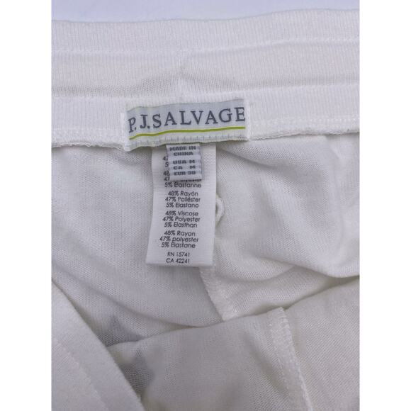 PJ Salvage White Pajama Shorts Intimates Silver Stars and Neon Sides Sz M - Picture 6 of 10